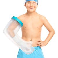 Doact Kids Arm Cast Cover for Shower Bath, Waterproof Cast Protector Keeps Casts Bandage Dry, Child Cast Bag Sleeve Covers Wound Full Arm, Hands, Wrists, Elbow, Fingers, Burns