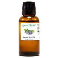 Borage Seed – 1 fl oz (30 ml) Glass Bottle w/Euro Dropper – 100% Pure Carrier Oil – GreenHealth