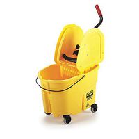 Mop Bucket and Wringer, 8.75 gal, Yellow