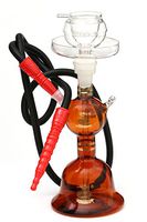 Glass Hookah Shisha Nargile Smoke Pipe 14" by Al Fakher, (Original) (Amber)