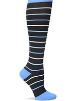 Nurse Mates Women's Compression Trouser Socks, Pinstripe, XX