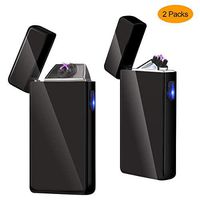 Kivors Electronic Wider Arc Lighter USB Rechargeable Windproof Electrical Plasma Pulse X Beam Dual Arc Lighter Butane Free (2 Packs(A+B))