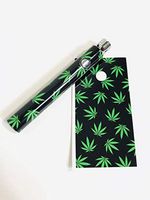 510 Threaded Battery Pen Vape Skin Wrap Decal Vinyl Sticker Weed Leaf Bud