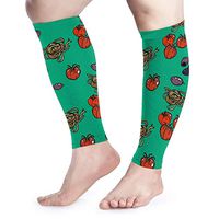 BLongTai Tomato Pattern Calf Compression Sleeve Men Womens Running Leg Sleeve for Shin Splint Muscle Pain Relief (1 Pair)