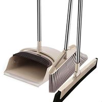 Cyt Broom And Dustpan Set Outdoor Or Indoor Broom With Dust Pan 3 Foot Mop Angle Heavy Push Broom For Kids Garden Pet Dog Hair Wood Floors Sweeping Kitchen House