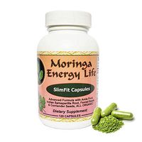 Moringa Slimfit Capsules - Advanced Formula with Moringa, Amla Fruit, Indian Sarsparilla Root, Fennel Seeds & Corriander Seeds for Weight Loss. All Organic. 120 Capsules, 500 mg per Capsule