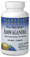 Ashwagandha 570mg Full Spectrum Planetary Herbals 120 Tabs