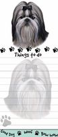 "Shih Tzu Magnetic List Pads" Uniquely Shaped Sticky Notepad Measures 8.5 by 3.5 Inches
