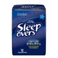Sleep Overs Youth Underwear Pants, S/M, 60 count