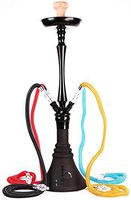 Shisha to Go Hookah Hookah Travel Set, Shisha Hookah 85cm Aluminum, Traveling in Practical Carrying Bag, Shisha Set 4 Hoses, Ideal for Festival (Color : Black)