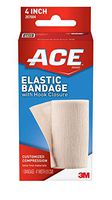 ACE 4 Inch Elastic Bandage with Hook Closure, Beige, Great for Lower Leg, Shoulder and More, Wash and Reuse
