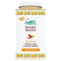 Snake Brand Prickly Heat Cooling Powder Tanaka 140 g. (10 Pack)