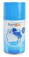 ScentBon Air Freshener Refill Metered Aerosol Can, Cinnamon, Fresh Linen, Green Apple, Mango, Ocean, Vanilla, Pack of 1 (1, Blue - Fresh Linen Scent)
