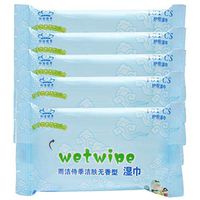 KAIHSD Wet Wipes Personal Cleansing Wipes Flushable Moist Soft for Office Bathroom Travel Outdoors 60 Wipes/Pack 5PCS