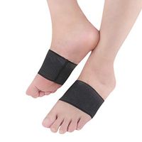 Healifty Compression Arch Sleeves for Plantar Fasciitis Pain Treatment High Arch Pain Flat Feet Heel Spurs Size S/M(Black)