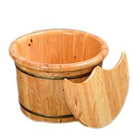 Feet Soaking Tub，Wooden Wash Basin，Thicken Wooden Tub，Foot Bath Tub，Wooden Foot Bath，Foot-Soaking Barrel，Foot Wooden Barrel,Steamed Foot Artifact (Color : B)