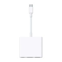 USB-C Digital AV Multiport Adapter with USB Port White Durable for Apple