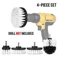 Drill brush 4Pcs Scrub Brush Drill Attachment Kit,Time Saving Kit And Power Scrubber Cleaning Kit, For Car, Bathroom, Wooden Floor, Laundry Room Cleaning  (White)