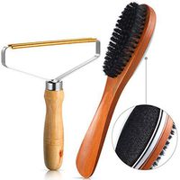 2 Pieces Lint Brush Set 3 in 1 Clothes Remover Brush and Portable Lint Remover Travel Brush Clothes Sweater Fabric Shaver for Removing Overcoat Couch Blanket Cashmere Pet Hair