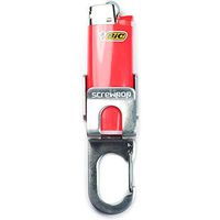 Screwpop Bic Mini Lighter Holder Keychain Multi Tool with Carabiner Clip and Bottle Opener Stainless Steel Construction (Lighter Not Included)