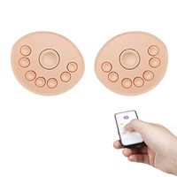 Electric Breast Massager Enlargement Enhancer with Remote Control, Vibrating Massage Bust Lift Enhancer Table Bras Prosthesis Pasties Implants Forms Inserts Pump,Flesh