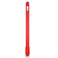 Silicone Case Compatible with Apple Pencil Holder Sleeve Skin Pocket Cover Accessories for iPad Pro, Soft Grip Pouch with Charging Cap Holder,Protective Nib Covers, Lightning Adapter Case (Red)