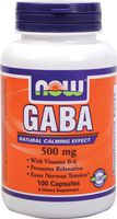 NOW? GABA 500 mg+ B-6 2mg - 100 Caps (3000087) , New Item Good Product !!