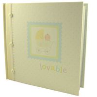 CR Gibson Bound Photo Journal Album with Space for Journaling and CD Storage Pocket, Pajama Babies,