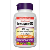 Webber Naturals Coenzyme Q10 Ultra Strength 400 mg Bonus, 30+30 softgels