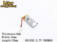 3.7V 200mAh 601230 Lithium Polymer Ion Rechargeable Battery Lithium Polymer Li-Po Battery for MP4 GPS MP3 Bluetooth Stereo DIY Gift