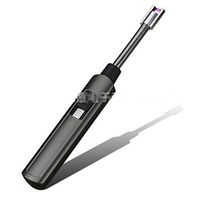 New Electric-arc Lighter USB Rechargeable, 360° Flexible Neck Plasma Beam Lighter, Versatile Plasma Arc Lighter, Wind Proof, Twist Turn & Bend In Any Direction(black)