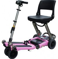 Free Rider USA - Luggie Standard - Compact Lightweight Foldable Scooter - 4-Wheel - Pink