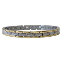Magnetic Therapy Bracelet BL Laced Gold and Silver