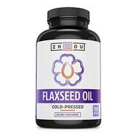 Zhou Nutrition Flaxseed Oil Softgels to Support Heart Health and Healthy Hair, Skin & Nails - Cold-Pressed - Essential Omega 3 6 9 Fatty Acids - 1000 mg per Serving, 100 Count