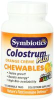 Symbiotics Colostrum Chewables, Orange Cream, 120-Count Bottles (Pack of 2)