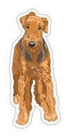 JS Artworks Airedale Terrier Vinyl Bumper Sticker Decal Dog Pet Family Love