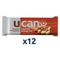 UCAN Energy Bars with Whey Protein and SuperStarch, Chocolate Peanut Butter- Gluten Free, Low Sugar, - Anytime energy, curb cravings, (12 pack)