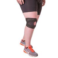 BraceAbility Plus Size Patellar Tracking Short Knee Brace | XXXL Walking & Exercise Support Sleeve Stabilizer for Post Kneecap Dislocation, Tendonitis, Patellofemoral Pain & Arthritis (3XL)