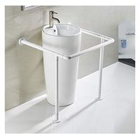 Bathroom support armrests Safety Grounding Handrail, Bathroom Vanity Barrier-free Handrail, Suitable For Elderly Disabled Pregnant Women, Stainless Steel, White Bathroom, Yayoi goods, anti-slip hand