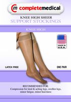 Ladies' Sheer Mild Support Md 15-20 mmHg Knee Highs Beige