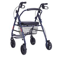 PANYFDD Old Rollator Trolley Four Wheel Walker Folding Can Sit Walking Frame Portable Shopping Cart Elderly Disabled Patient