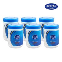 360 Pcs Disposable Wet Wipes 75% Alcohol Car Antiseptic Cleaning Swabs Pads Wipes Cleanser Portable for Toys, Home, Office, Restaurant