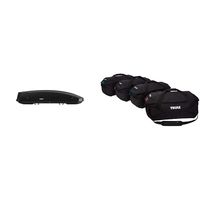 Thule Force XT Rooftop Cargo Box, XX-Large with Thule Gopack Duffel Set (4 Pack), Black