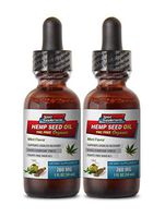 Anti inflammatory Supplement Liquid - Hemp Seed Oil Drops Organic 780 mg - Mint Flavor - Hemp Seed Oil Supplement - 2 Bottles 2 FL OZ (60 ML)