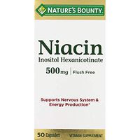 Natures Bounty Flush Free Niacin, 50 capsules 500 mg (Pack of 3)