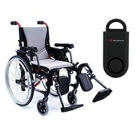 Karman S-Ergo 305 Ultra Lightweight Ergonomic Wheelchair | Upgraded to Elevating Legrests | Seat Size 18" X 17" | Frame Color Rose Red & Free 130 dB Black Personal Safety Alarm/Siren!