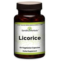 Licorice (Glycyrrhiza Glabra) Extract 1000 mg Per Serving Vegetarian Capsules 60 Ct | Powerful antioxidant, Helps Detox and rejuvenate | Soothes The Digestive Tract