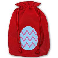 TPSXXY Easter Eggs Wavy Line Large Christmas Drawstring Bag Santa Present Bag Basket Gifts Sack