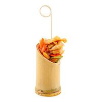 Bamboo Tube Cup, Food Serving Cup - Food Grade - 1.3" - 2 oz - 100ct Box - Restaurantware