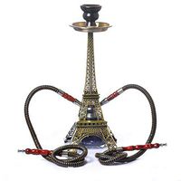 Weiduoli 2 Pipes for 2 Person, Creative Shisha Hookah Set, Eiffel Tower Form Chicha Narghile Bar Supplies 4015cm